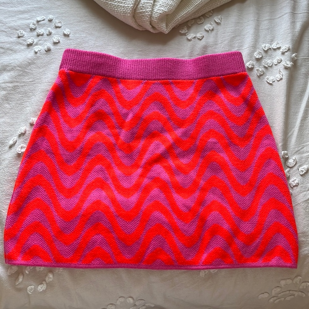 hnm knit swirly skirt
